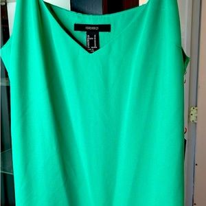 Brand new green silk blouse very beautiful